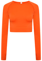 Speedy Long Sleeve Top - Orange-Araa Active